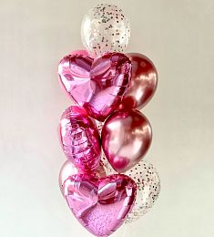 Сет "Love by Rose" фонтан из гелиевых шаров